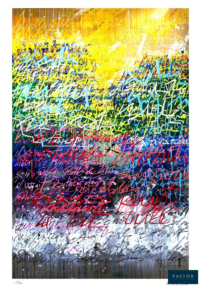 Richard Saint-Amans
Césure, 2021

Sérigraphie signée et numérotée par l'artiste.
Numérotation aléatoire entre 1 et 30/30.
La numérotation peut différée de la photo
Papier d'art Fabriano 240g
Dimensions : 50 x 70 cm

Édition limitée - 30 exemplaires
Excellent état, Jamais encadrée


Expédition obligatoire, jusqu'à 5 Lithographies dans votre colis pour 14,76€ TTC en France Métropolitaine, et 29,64€ TTC pour l'Europe