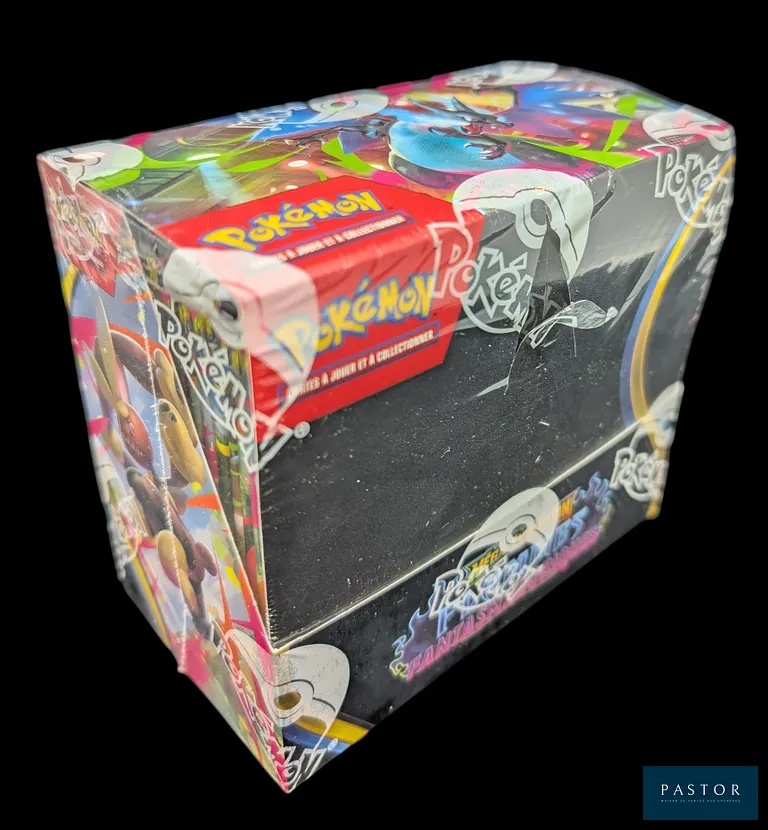Display Pokémon de 36 boosters - Édition "Méga-Évolutions : Flammes Fantasmagoriques".
Défaut de scellage : trou à l'avant (voir photos).
Française. - TVA Récupérable