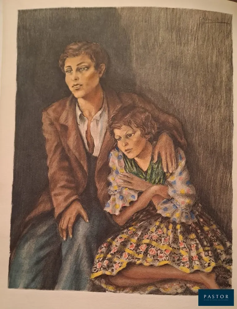 Edouard Jules Chimot (1880-1959)
Juan et Rosita

Lithographie originale sur chiffon de rives
Texte imprimé au verso
Signée dans la planche
Dimensions feuille : 32 x 25
Tirage à 300 exemplaires, 1956

Très bon état


Expédition obligatoire, jusqu'à 5 Lithographies dans votre colis pour 14,76€ TTC en France Métropolitaine, et 29,64€ TTC pour l'Europe