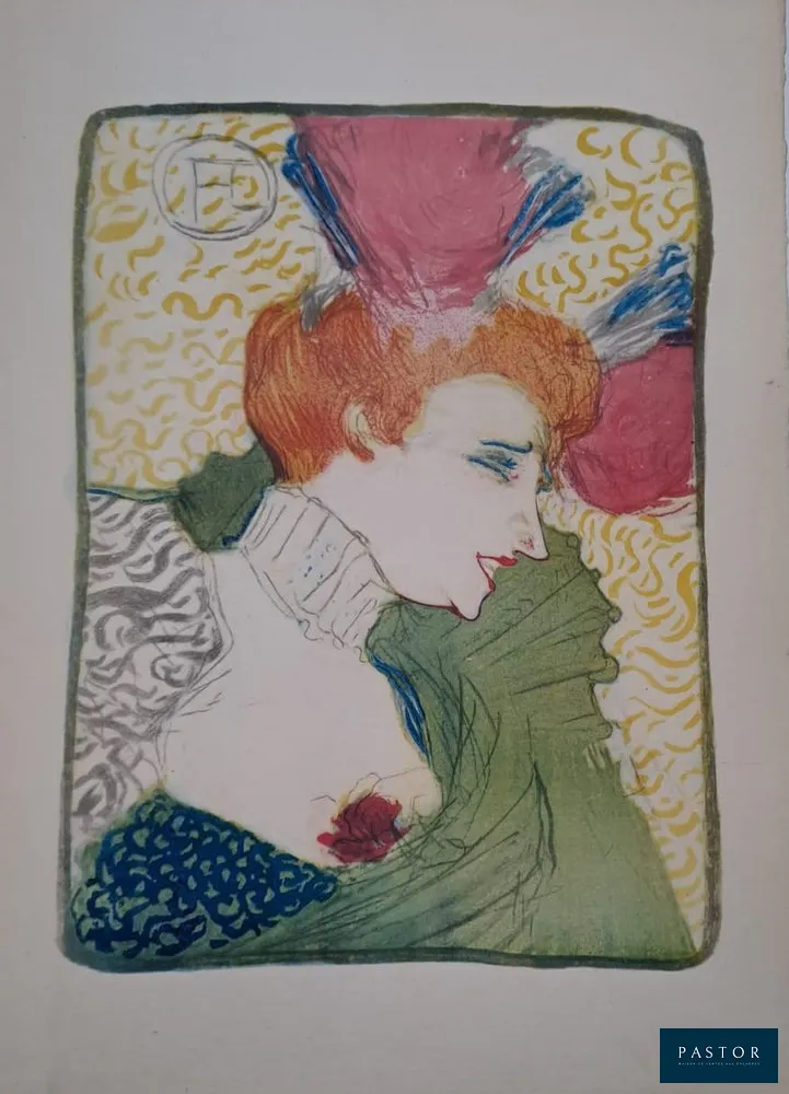 Henri de Toulouse-Lautrec (d'après) (1864-1901)
Marcelle Linder en buste

Tirage lithographique sur papier Polifilo
D'après une lithographie originale de Toulouse-Lautrec
Cachet de la signature
Imprimé en 1947
Extrait d'un portfolio édité à 771 exemplaires, n°160
Dimensions : 35 x 25 cm

Parfait état


Expédition obligatoire, jusqu'à 5 Lithographies dans votre colis pour 14,76€ TTC en France Métropolitaine, et 29,64€ TTC pour l'Europe