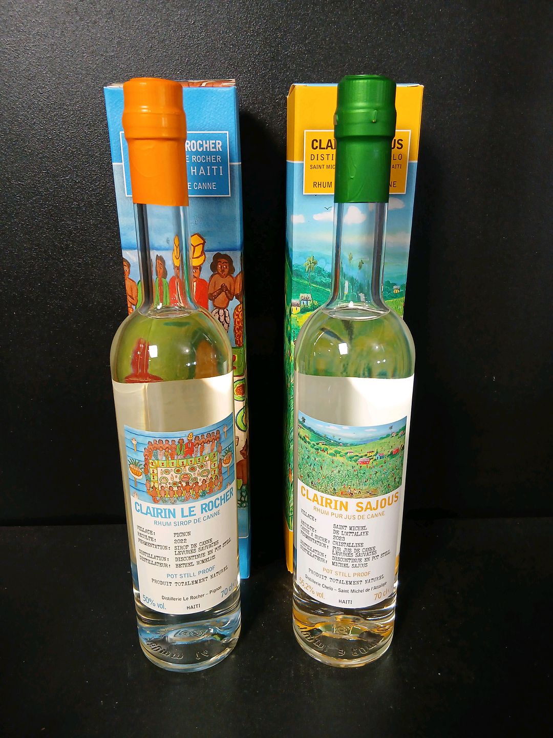 2 Bouteilles de Rhum agricoles Clairin dont: Le rocher 2022, Sajous 2023