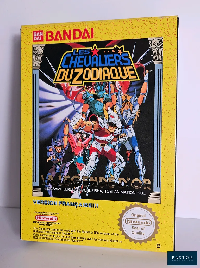 NINTENDO - NES. Jeu : Les Chevaliers du Zodiaque. Ultra complet avec boite, notice, cartouche et cale. Version FRA. Sortie : 1987. Aventure