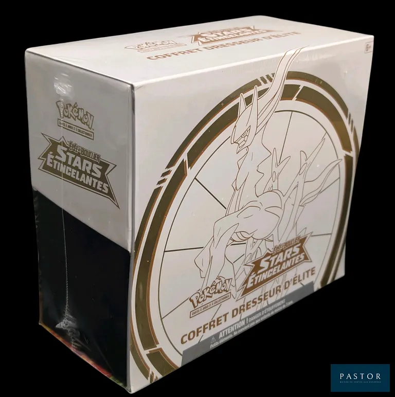 Coffret Pokémon scellé : Elite Trainer Box (ETB). Série du bloc Épée&Bouclier : Stars Étincelantes (EB09).
En français.