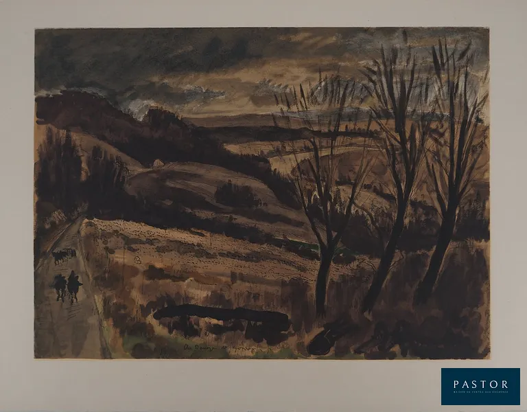 André DUNOYER DE SEGONZAC (1884-1974)
Seine et Marne, Route de Lagny, 1965

Lithographie originale (Atelier Mourlot)
Signée dans la planche
Sur vélin Arches 50 x 65 cm

Excellent état


Expédition obligatoire, jusqu'à 5 Lithographies dans votre colis pour 14,76€ TTC en France Métropolitaine, et 29,64€ TTC pour l'Europe