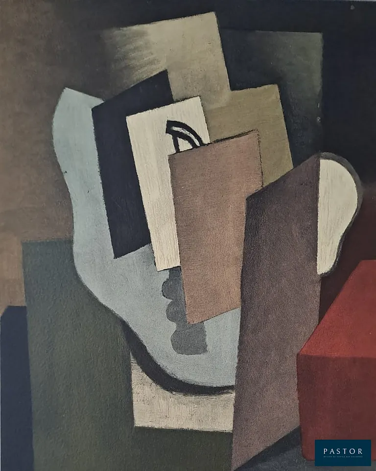 Roger de la FRESNAYE (d'après) (1885-1925)
Le visage

Lithographie sur vélin d'Arches, 1968
Imprimée dans les ateliers Mourlot
non signée
Tirage à 1000 exemplaires
Dimensions de la feuille : 65 x 50 cm

Très bon état
D'après l'huile sur papier de Roger de la Fresnaye de 1921, (27x22 cm) non signée


Expédition obligatoire, jusqu'à 5 Lithographies dans votre colis pour 14,76€ TTC en France Métropolitaine, et 29,64€ TTC pour l'Europe