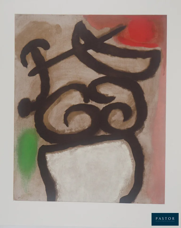 Joan MIRO (1893 - 1983)
Modèle féminin, 1965

Lithographie en couleurs (atelier Arte / Maeght) d'après un dessin
Signée dans la planche
Sur vélin fin 56 x 45 cm

REFERENCES : Lithographie du portfolio Femmes, tirage limité à 50 exemplaires de luxe

Excellent état


Expédition obligatoire, jusqu'à 5 Lithographies dans votre colis pour 14,76€ TTC en France Métropolitaine, et 29,64€ TTC pour l'Europe