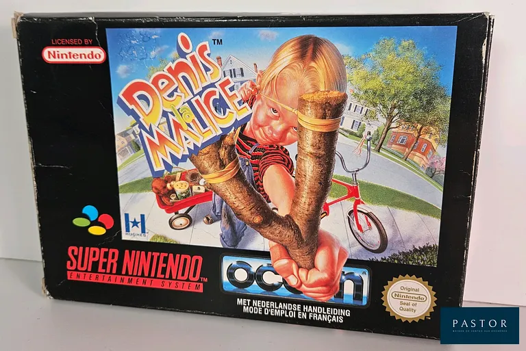 NINTENDO - SUPER NES - Jeu : Denis la Malice. Complet avec boite. notice, et cartouche. SNSP FAH. Sortie : 1993. Aventure