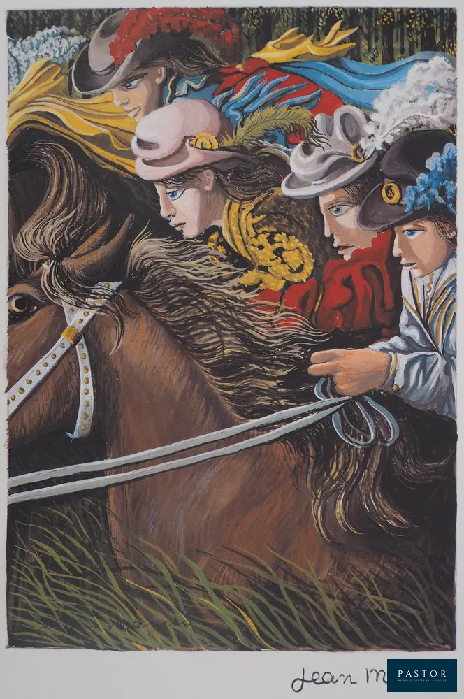 Jean MARAIS (1913 - 1998) (d'après)
La course

Quadrichromie signée sur papier vélin
Signée dans la planche et cachet signature dans la marge
38 x 29.5 cm
Quadrichromie réalisée pour l'illustration du conte " Mila " édité à une centaine exemplaires, en 1992.

Excellent état

Oeuvre provenant du musée Jean Marais à Vallauris (maintenant fermé), et authentifiée par le cachet signature dans la marge.


Expédition obligatoire, jusqu'à 5 Lithographies dans votre colis pour 14,76€ TTC en France Métropolitaine, et 29,64€ TTC pour l'Europe