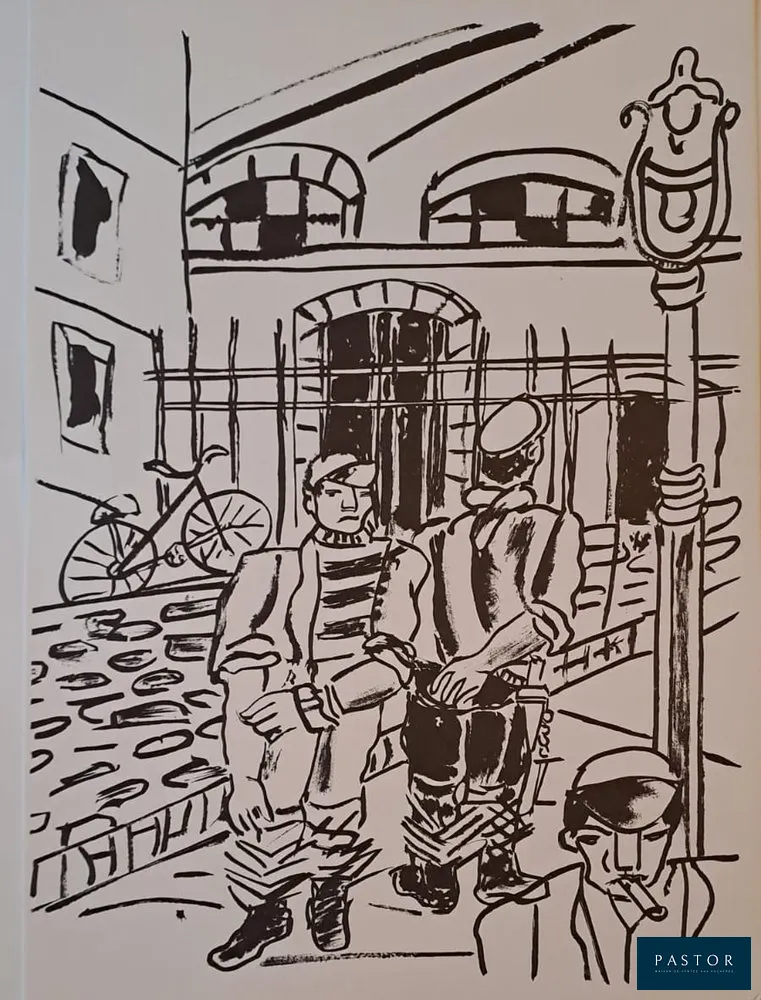 Fernand Léger (d'après) (1881-1955)
Les Cyclistes

Lithographie offset (fac-similé)
Sur papier Vélin bouffant des papeteries de Hauteville
D'une réédition du Portfolio "Mes Voyages" de Fernand Léger en 1960 sous la surveillance de Nadia Léger
Edition fac-similé numérotée
Une copie de la page de justification peut être fournie sur demande
Dimensions : 35 cm x 25 cm environ

Très bon état


Expédition obligatoire, jusqu'à 5 Lithographies dans votre colis pour 14,76€ TTC en France Métropolitaine, et 29,64€ TTC pour l'Europe