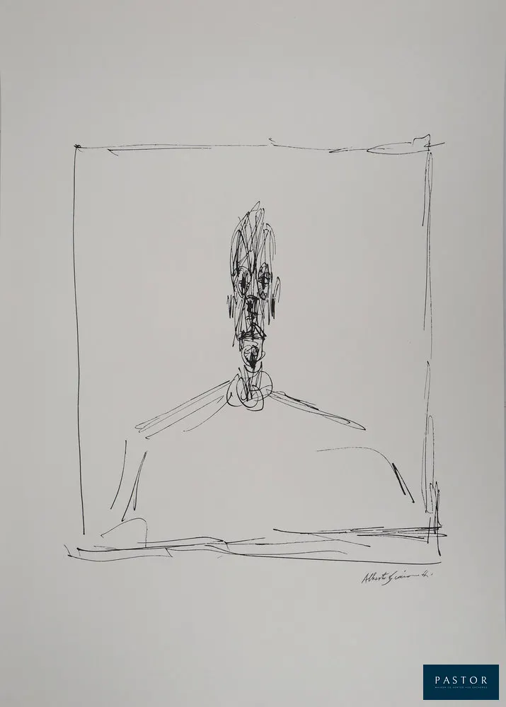 Alberto GIACOMETTI (1901-1966)
Buste d'homme

Lithographie d'après un dessin de l'artiste
Signée dans la planche
Sur Vélin 49 x 70 cm
Editée par les Ateliers Arte/Maeght, Paris

Excellent état


Expédition obligatoire, jusqu'à 5 Lithographies dans votre colis pour 14,76€ TTC en France Métropolitaine, et 29,64€ TTC pour l'Europe