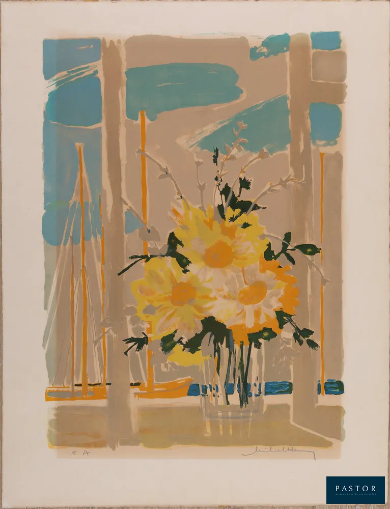 Michel HENRY
Bouquet de fleurs jaunes

Lithographie originale en couleurs
Signée au crayon
Sur Vélin d'Arches 50 x 65 cm
Justifiée Épreuve d'artiste (EA)

Très bon état, petits défauts dans les marges, scotch d'encadrement au verso


Expédition obligatoire, jusqu'à 5 Lithographies dans votre colis pour 14,76€ TTC en France Métropolitaine, et 29,64€ TTC pour l'Europe