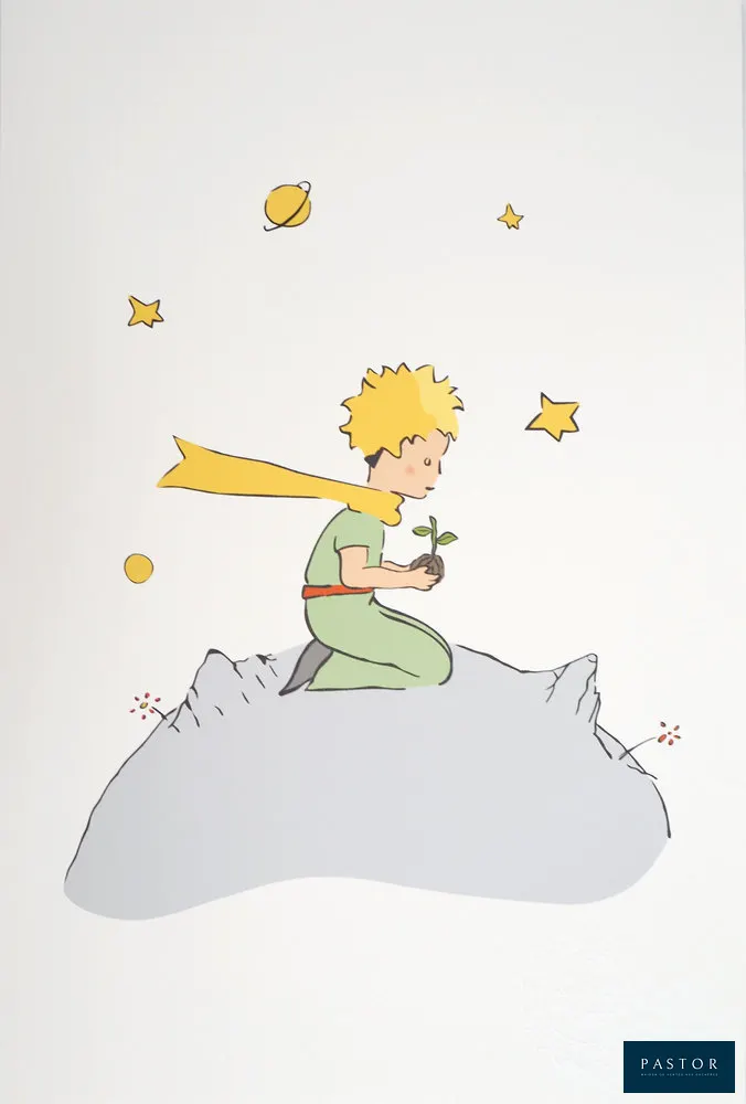 Antoine DE SAINT-EXUPERY (1900-1944)
Le Petit Prince plante une fleur sur son astéroïde

Photolithographie en couleurs d'après l'oeuvre de l'artiste
Sur Vélin Vergé 20 x 30 cm
Edition limitée à 100 exemplaires
Authentifiée par le cachet sec de la Succession Saint-Exupéry

Excellent état

INFORMATION : Edition exclusive pour célébrer, en 2022, le 80ème anniversaire de la "naissance" de ce personnage mondialement connu


Expédition obligatoire, jusqu'à 5 Lithographies dans votre colis pour 14,76€ TTC en France Métropolitaine, et 29,64€ TTC pour l'Europe