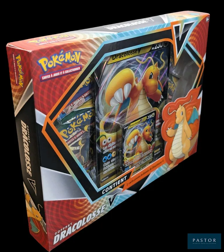 Coffret Pokémon scellé : Dracolosse V.
Contient des boosters de la série Évolution Céleste (EB07).
En français.