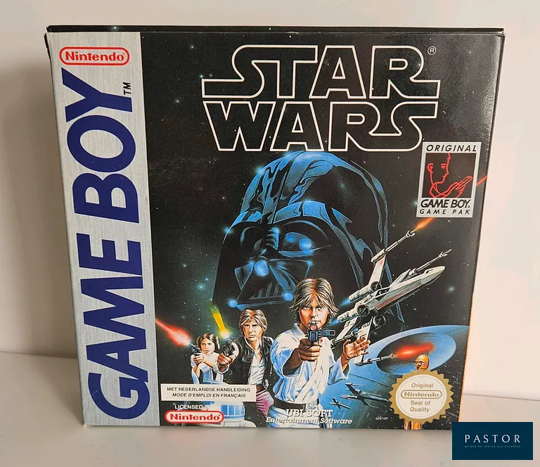 NINTENDO - GAME BOY. Jeu : Star Wars. Complet avec boite, notice et cartouche. Version FAH. TBE. Etat proche du neuf. Culte. Sortie : 1992. Plateforme 2D
