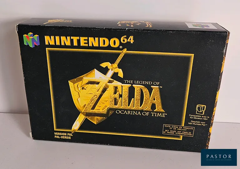 NINTENDO - N64. Jeu : The Legend of Zelda Ocarina of Time. Complet avec boite, notice et cartouche. Version PAL EUR. TBE. Culte. Sortie : 1998