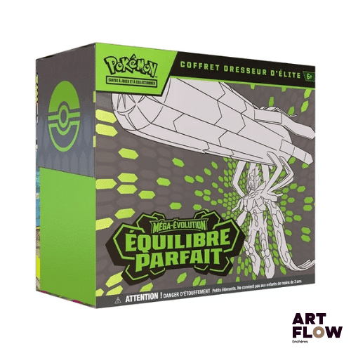 Case Pokémon scellée de 10 coffrets : Elite Trainer Box (ETB). Série du bloc Méga Evolution : Equilibre parfait (ME03). Coffrets et case scellés. En français. La première photo est générique, non-contractuelle, et fournie à titre d'exemple. Merci de consulter toutes les photos.