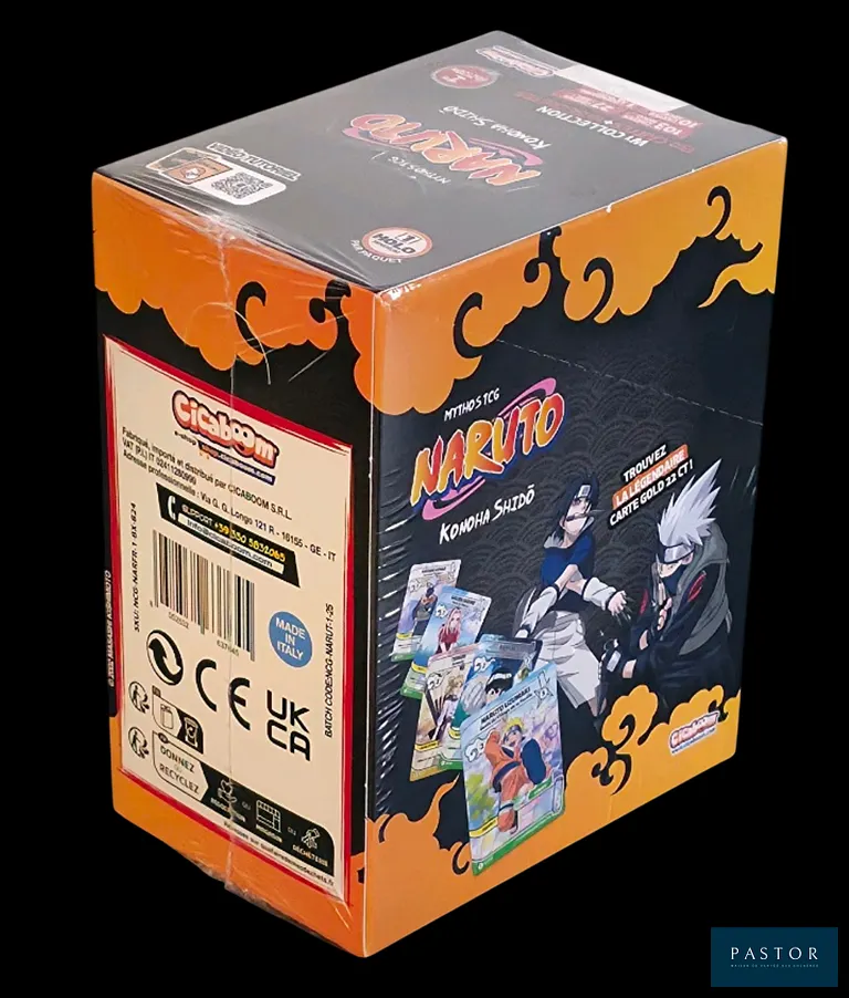Coffret Naruto Mythos scellé - Display (24 Boosters)
Set 1 : Konoha Shidō Édition 1.
Scellé, en français. - TVA Récupérable