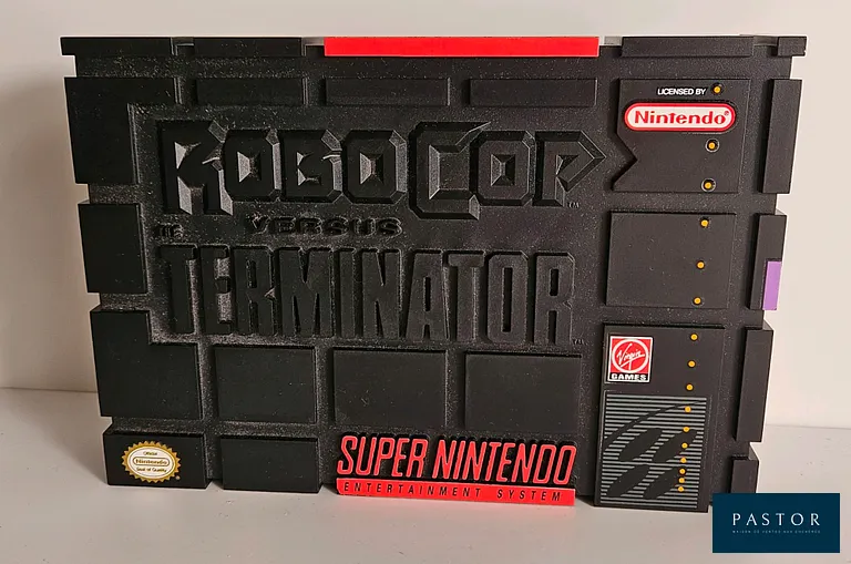 NINTENDO - SUPER NES. Jeu : Robocop vs Terminator. Complet avec boite promotionnelle et notice. Version US. Sortie : 1993. Action . Rare