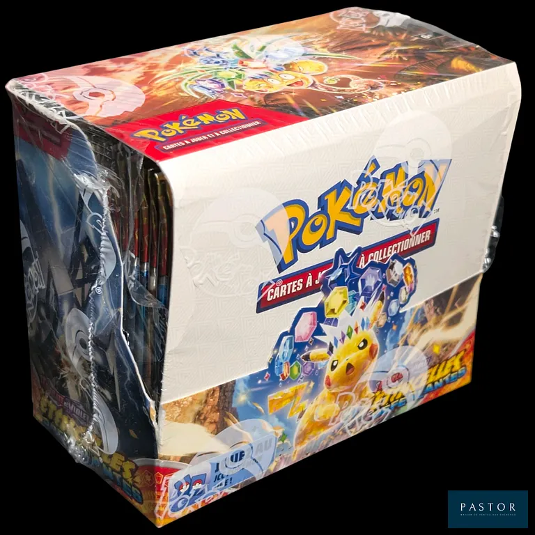 Coffret Pokémon scellé : Display (36 boosters).
Série du bloc Écarlate&Violet : Étincelles Déferlantes (EV08).
En français.
Scellage endommagé sur les tranches (voir photos). - TVA Récupérable