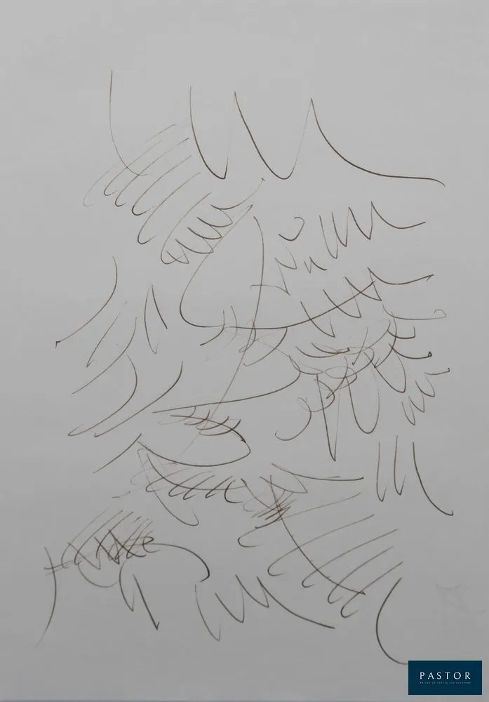 Dora MAAR (1907-1997)
Composition végétale

Dessin original à l'encre de Chine
Signé au stylo bille au verso
Sur vélin 20 x 29 cm

Excellent état

INFORMATION : Provient de la succession de Dora Maar, authentifiée par le tampon (DM 1998)


Expédition obligatoire, jusqu'à 5 Lithographies dans votre colis pour 14,76€ TTC en France Métropolitaine, et 29,64€ TTC pour l'Europe
