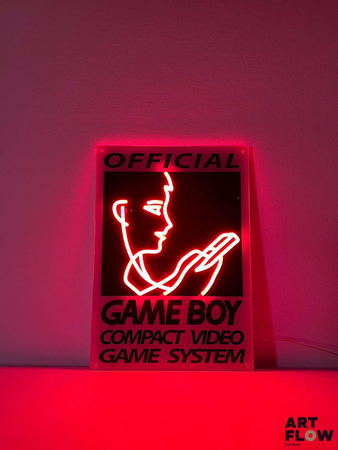Enseigne neon sur plexiglass Game-Boy Dimensions : 50 x 35 cm Fonctionnelle