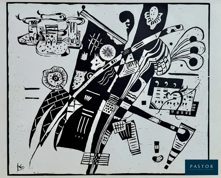 Wassily Kandinsky (1866-1944)(d'après)
Composition

Gravure sur bois
Signée dans la planche
Sur papier 24 x 31 cm
Editée par San Lazzaro en 1966

Excellent état


Expédition obligatoire, jusqu'à 5 Lithographies dans votre colis pour 14,76€ TTC en France Métropolitaine, et 29,64€ TTC pour l'Europe