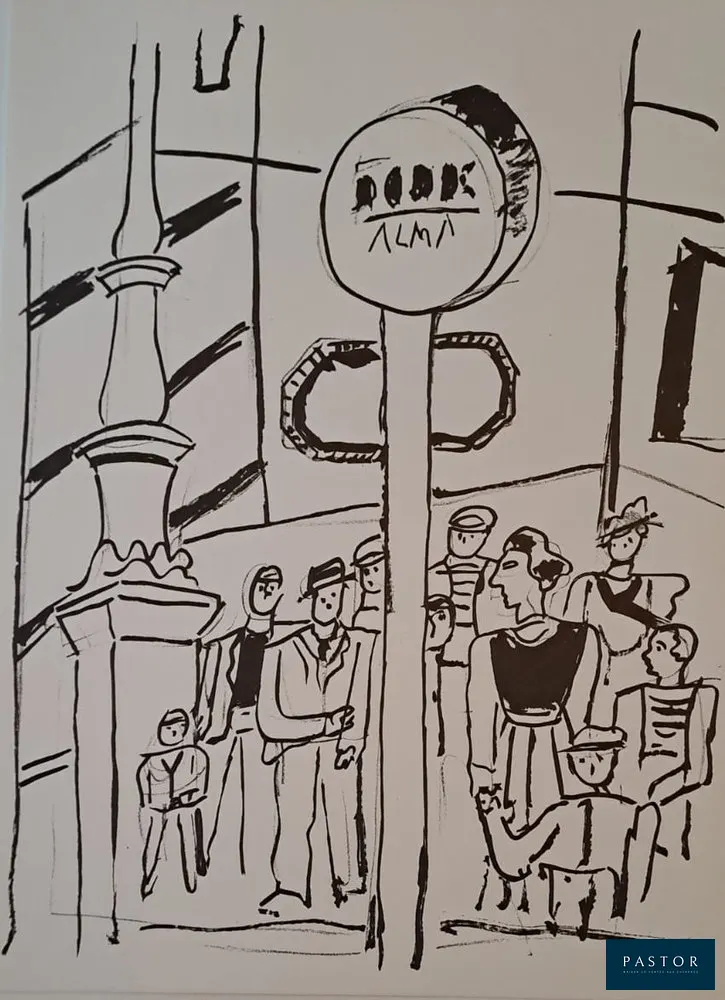 Fernand Léger (d'après) (1881-1955)
L'arrêt de l'autobus

Lithographie offset (fac-similé)
Sur papier Vélin bouffant des papeteries de Hauteville
D'une réédition du Portfolio "Mes Voyages" de Fernand Léger en 1960 sous la surveillance de Nadia Léger
Edition fac-similé numérotée
Une copie de la page de justification peut être fournie sur demande
Dimensions : 35 cm x 25 cm environ

Très bon état


Expédition obligatoire, jusqu'à 5 Lithographies dans votre colis pour 14,76€ TTC en France Métropolitaine, et 29,64€ TTC pour l'Europe