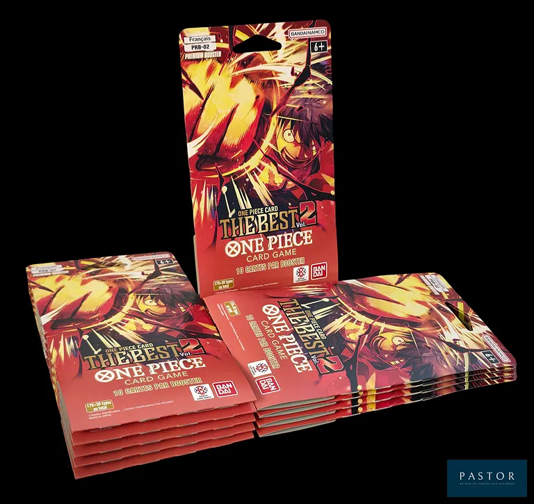 Ensemble de 10 boosters One Piece, sous blisters scellés.
Série PRB-02 : The Best Vol.2.
Scellés, en français.