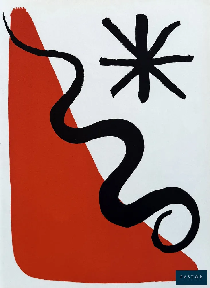 Alexander CALDER
Composition à l'étoile

Lithographie en couleurs, 1965
Non signée
Sur papier format 32 x 23 cm
Très bon état

Édité en 1965 par le Musée national d'art moderne, Paris


Expédition obligatoire, jusqu'à 5 Lithographies dans votre colis pour 14,76€ TTC en France Métropolitaine, et 29,64€ TTC pour l'Europe