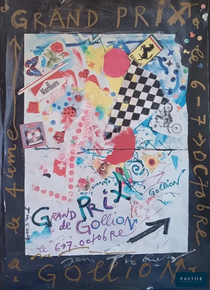 Jean Tinguely (1925-1991)
Grand Prix de Gollion - 1990


Rare affiche originale
Signé au feutre par l'artiste

Dimension : 84 x 59 cm
très bon état


Expédition obligatoire, jusqu'à 5 Lithographies dans votre colis pour 14,76€ TTC en France Métropolitaine, et 29,64€ TTC pour l'Europe