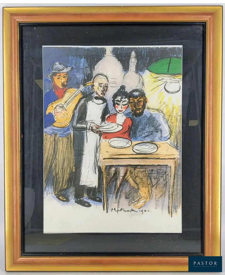 Kees Van Dongen (d'après)
Montmartre

Lithographie en couleurs
Sur vélin Arches, format 39 x 30 cm
Cette lithographie a été créée pour le portfolio "Regards sur Paris"
Très bon état
Encadré
REFERENCE : Catalogue raisonné Juffermans JL34


Expédition obligatoire, jusqu'à 5 Lithographies dans votre colis pour 14,76€ TTC en France Métropolitaine, et 29,64€ TTC pour l'Europe