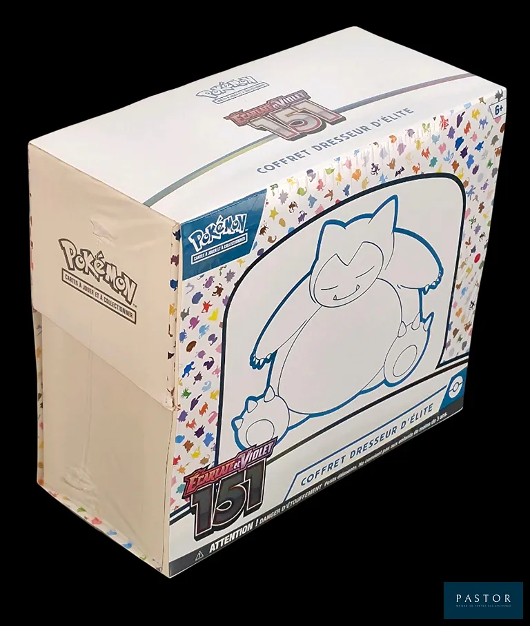 Coffret Pokémon scellé - Elite Trainer Box (ETB).
Série du bloc Écarlate&Violet : 151 (EV3.5).
En français.
Livrée sous Crystal Box.