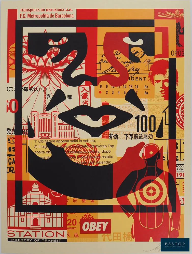 Shepard Fairey (dit Obey Giant) (1970-)
Face collage 3

  
  Lithographie Offset originale
  Papier Speckletone crème épais
  Signée et datée au crayon par l'artiste
  Édition ouverte (non numérotée)
  Dimensions : 46 x 61 cm
  
  Excellent état


Expédition obligatoire, jusqu'à 5 Lithographies dans votre colis pour 14,76€ TTC en France Métropolitaine, et 29,64€ TTC pour l'Europe