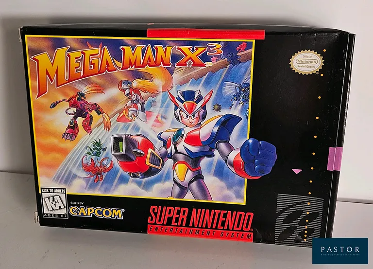 NINTENDO - SUPER NES. Jeu : Mega Man X3. Complet avec boite, notice et cartouche. BE. Version US. Rarissime et culte. Sortie : 1995. Action