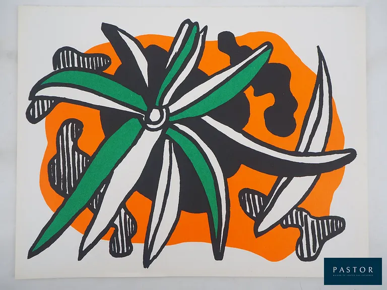 Fernand LEGER (1881-1955)
La fleur

Lithographie originale en couleurs
Sur vélin 31 x 24 cm
Imprimée dans les Ateliers Mourlot (Paris, France)

Excellent état

INFORMATION : Seconde édition réalisée en 1971 par les éditions XXème Siècle / San Lazzaro, à partir des pierres lithographiques gravées par Fernand Léger en 1952

REFERENCES : Catalogue raisonné Saphire #120


Expédition obligatoire, jusqu'à 5 Lithographies dans votre colis pour 14,76€ TTC en France Métropolitaine, et 29,64€ TTC pour l'Europe