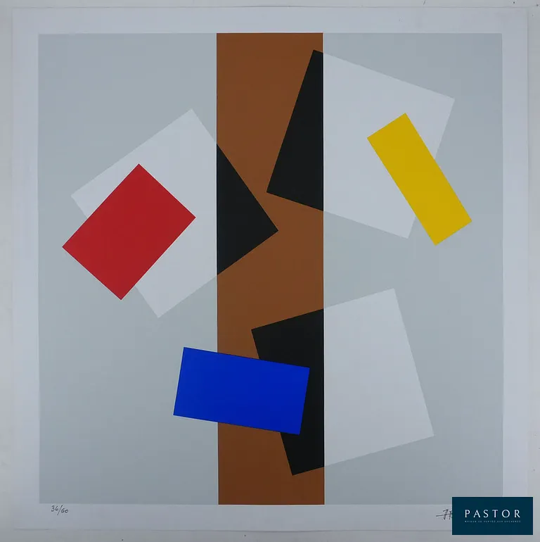 Joël FROMENT
Composition à la ligne dorée

Sérigraphie originale
Signée en bas à droite
Numérotée sur 60 exemplaires
Sur PVC 70 x 70 cm

Très bon état, petits défauts (voir photos)


Expédition obligatoire, jusqu'à 5 Lithographies dans votre colis pour 14,76€ TTC en France Métropolitaine, et 29,64€ TTC pour l'Europe