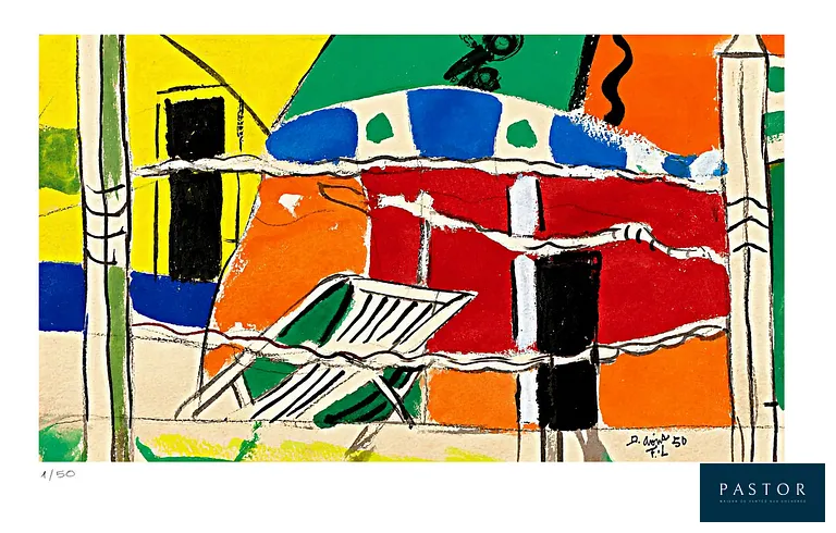 Fernand Léger (d'après)
Deauville

Sérigraphie sur papier Arches d'après l'oeuvre de 1950
Numérotée 1/50
Série limitée (50 exemplaires+HC)
Collection de luxe, Edition Monocle Paris, 2026
Signée dans la planche et datée Aout 50
Filigrane Arches France
Bon état

38 X 56 cm


Expédition obligatoire, jusqu'à 5 Lithographies dans votre colis pour 14,76€ TTC en France Métropolitaine, et 29,64€ TTC pour l'Europe