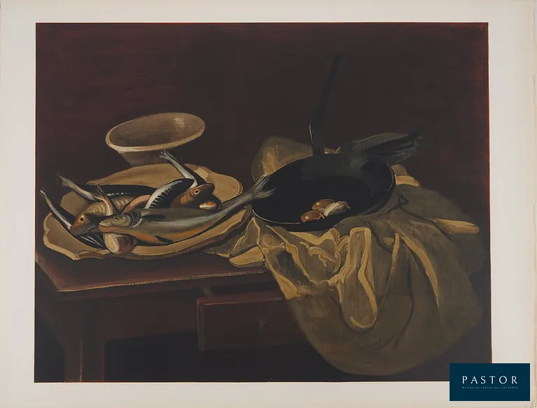 André DERAIN (1880-1954)
Retour de pêche, 1970

Lithographie (atelier Mourlot)
Signée dans la planche
Sur vélin Arches 50 x 65 cm

Excellent état


Expédition obligatoire, jusqu'à 5 Lithographies dans votre colis pour 14,76€ TTC en France Métropolitaine, et 29,64€ TTC pour l'Europe