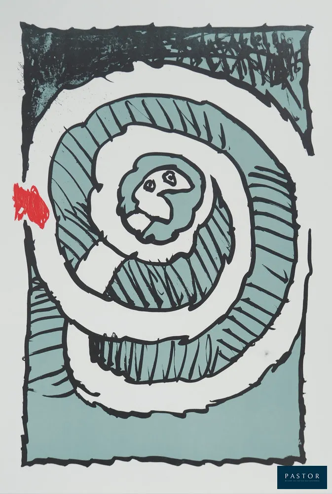 Pierre ALECHINSKY (1927) (d'après)
Festival d'automne (Bleu)

Lithographie offset en couleurs
Sur Vélin 42 x 62 cm
Imprimée dans les Ateliers Arte/Maeght (Paris, France)

Excellent état


Expédition obligatoire, jusqu'à 5 Lithographies dans votre colis pour 14,76€ TTC en France Métropolitaine, et 29,64€ TTC pour l'Europe