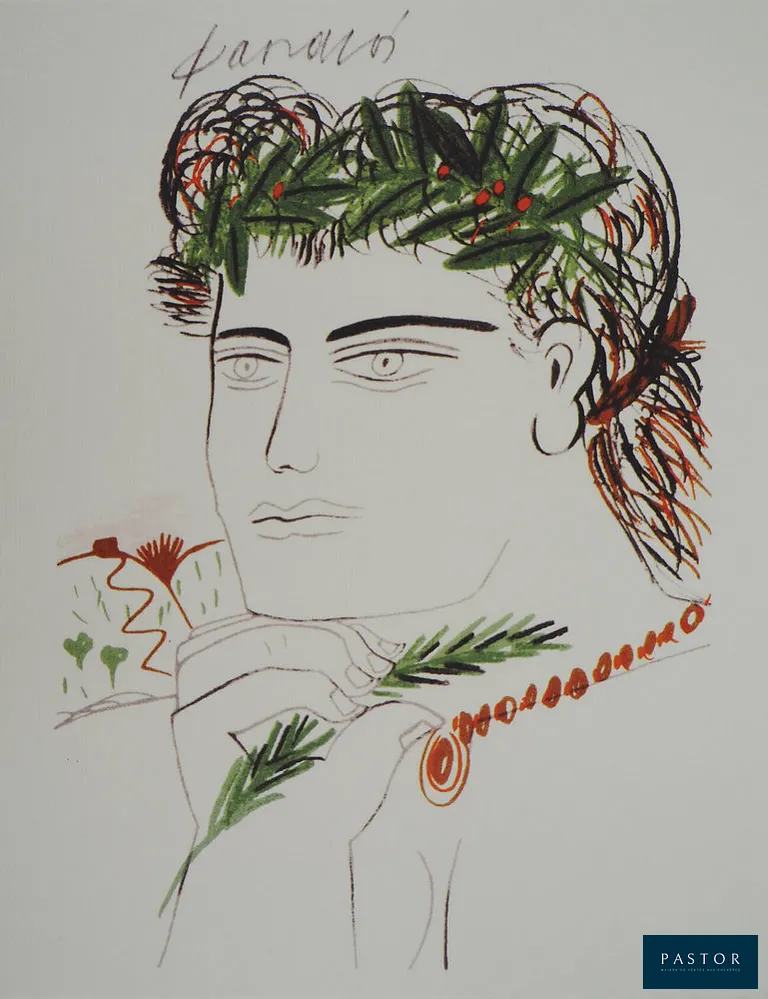 Alekos FASSIANOS (1935-2022)
Jeune homme à la couronne d'olivier, 2004

Offset lithographie
Signée dans la planche
Sur carton fin 18 x 14 cm

INFORMATION : Œuvre créée par l'artiste pour les Jeux Olympique d'Athènes en 2004

Excellent état


Expédition obligatoire, jusqu'à 5 Lithographies dans votre colis pour 14,76€ TTC en France Métropolitaine, et 29,64€ TTC pour l'Europe