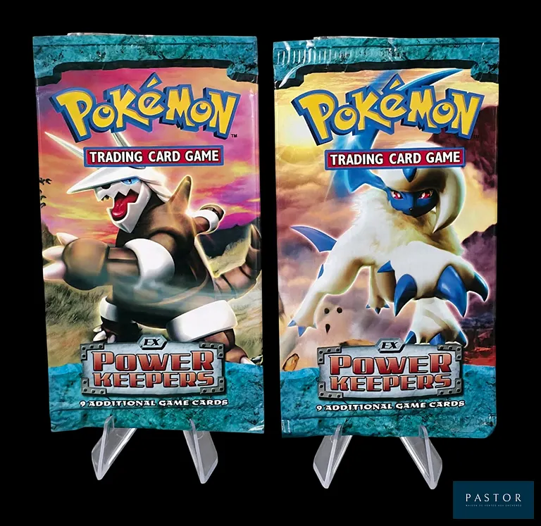 Réunion de 2 boosters Pokémon vides - Majoritairement bien ouverts.
Série du bloc Ex : Ex Power Keepers (Gardiens de Pouvoir)
En anglais.