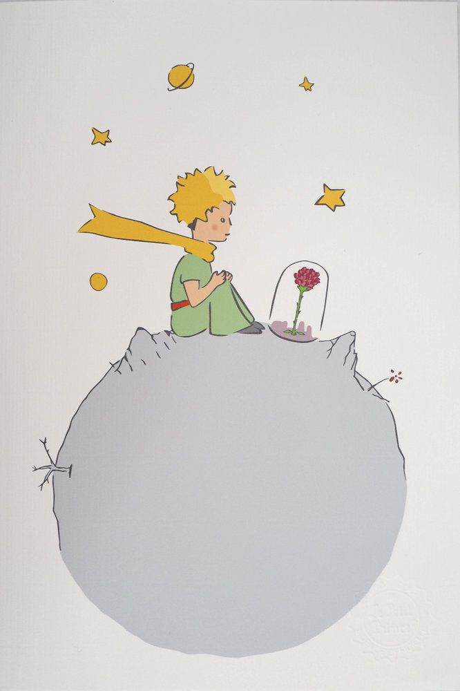 Antoine DE SAINT-EXUPERY (1900-1944) Le Petit Prince observe sa rose Photolithographie en couleurs d&rsquo;après l&rsquo;oeuvre de l&rsquo;artiste Sur Vélin Vergé 20 x 30 cm Edition limitée à 100 exemplaires Authentifiée par le cachet sec de la Succession Saint-Exupéry Excellent état INFORMATION : Edition exclusive pour célébrer, en 2022, le 80ème anniversaire de la « naissance » de ce personnage mondialement connu Expédition obligatoire, jusqu&rsquo;à 5 Lithographies dans votre colis pour 14,76€ TTC en France Métropolitaine, et 29,64€ TTC pour l&rsquo;Europe
