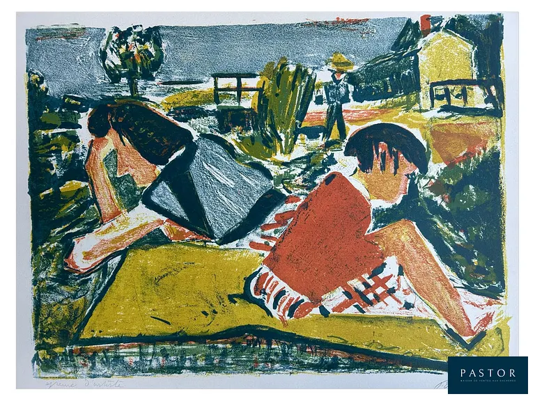François Desnoyer
La sieste

Lithoraphie originale signée au crayon, Epreuve d'artiste
Sur vélin BFK Rives
Dimensions 50 x 65 cm

Très bon état, petits défauts dans les marges


Expédition obligatoire, jusqu'à 5 Lithographies dans votre colis pour 14,76€ TTC en France Métropolitaine, et 29,64€ TTC pour l'Europe