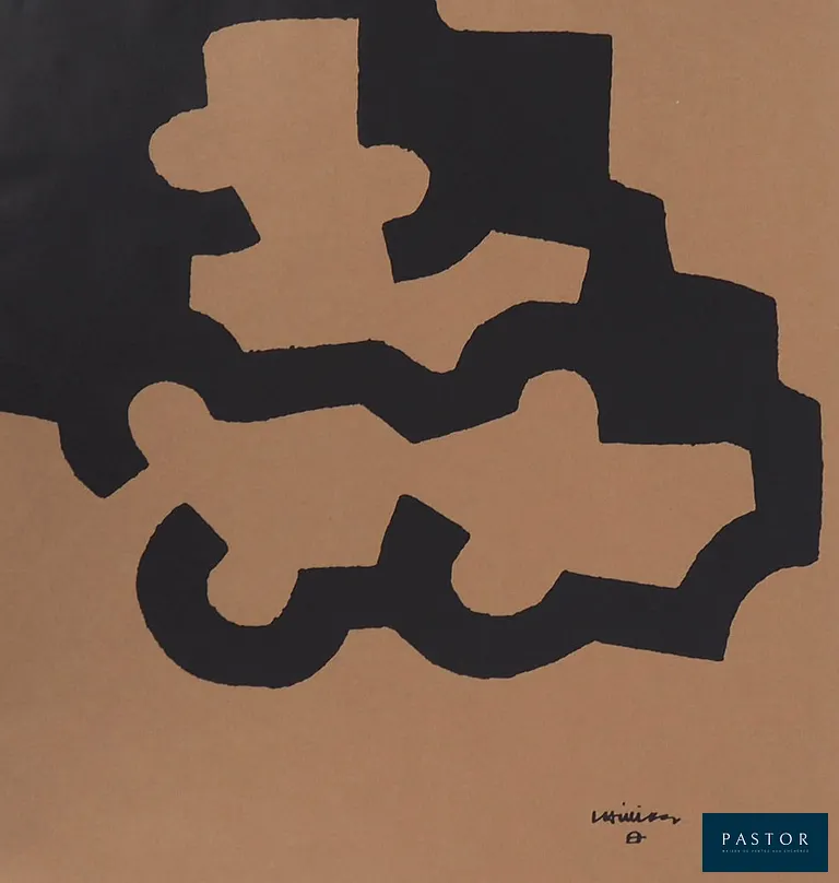 Eduardo CHILLIDA (d'après) (1924-2002)
Abstraction noire

Lithographie offset en noir, sur papier kraft
Signée dans la planche
Dimensions : 81 × 55,5 cm

Très bon état


Expédition obligatoire, jusqu'à 5 Lithographies dans votre colis pour 14,76€ TTC en France Métropolitaine, et 29,64€ TTC pour l'Europe
