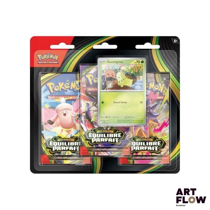 Case Pokémon scellée de 12 Tripacks Série du bloc Méga Evolution : Equilibre parfait (ME03) Coffrets et case scellés En français. La première photo est générique, non-contractuelle, et fournie à titre d'exemple. Merci de consulter toutes les photos.