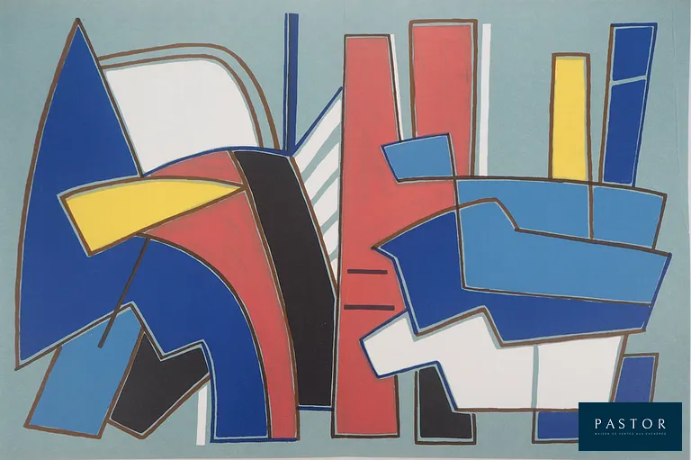 Alberto MAGNELLI (1888-1971)
Composition bleue

Lithographie originale en couleurs
Sur papier épais 46 x 31 cm (c. 18 x 12 inches)
Imprimée dans les Ateliers Mourlot (Paris, France)

Excellent état, pli médian tel qu'édité

INFORMATION : Editée par San Lazzaro en 1967


Expédition obligatoire, jusqu'à 5 Lithographies dans votre colis pour 14,76€ TTC en France Métropolitaine, et 29,64€ TTC pour l'Europe