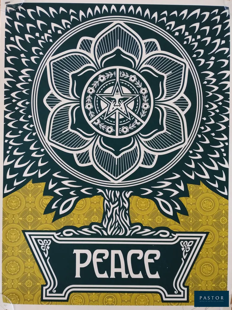 Shepard Fairey (Obey Giant)
2007 Peace Tree Yellow AP

Sérigraphie sur le papier Speckletone crème.
Signé par Shepard Fairey
AP Artist Proof Version

Dimension 46 x 61 cm


Expédition obligatoire, jusqu'à 5 Lithographies dans votre colis pour 14,76€ TTC en France Métropolitaine, et 29,64€ TTC pour l'Europe