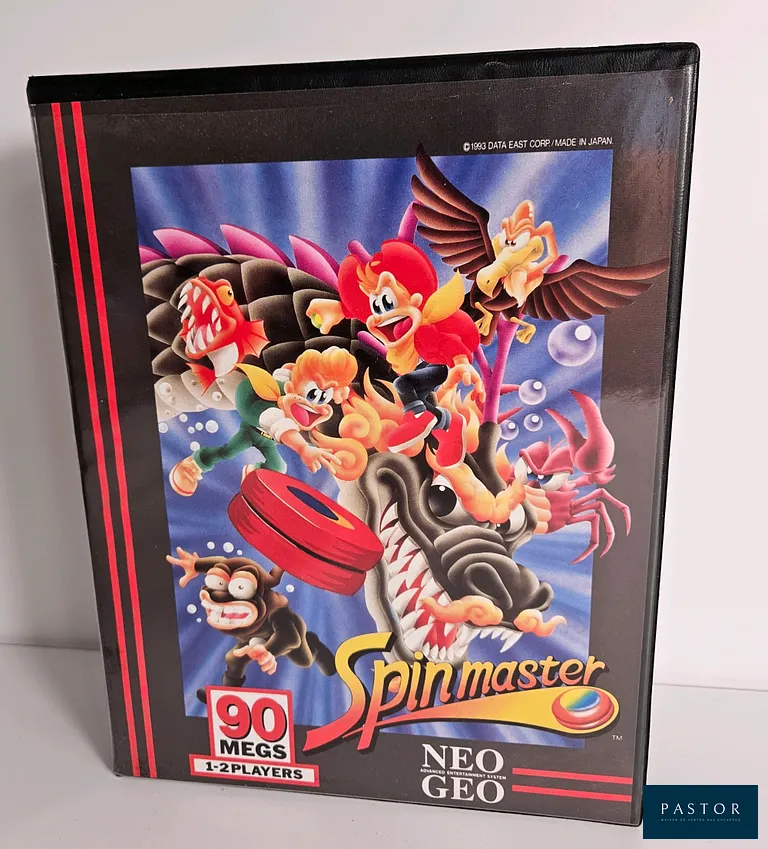 SNK - NEO GEO. Jeu : Spin Master. Complet avec boite, notice et cartouche. Version AES US. TBE. Sortie : 1993. Action/Plateforme. Culte